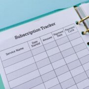 Subscription Tracker Insert