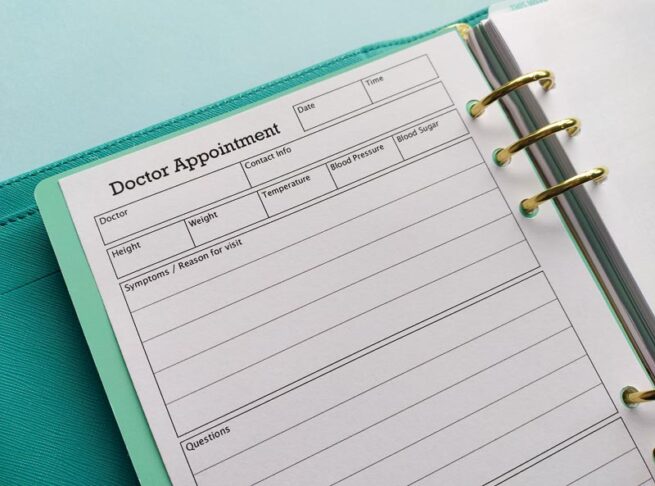 Doctor Appointment printable Insert