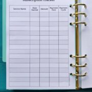 Subscription Tracker for online services