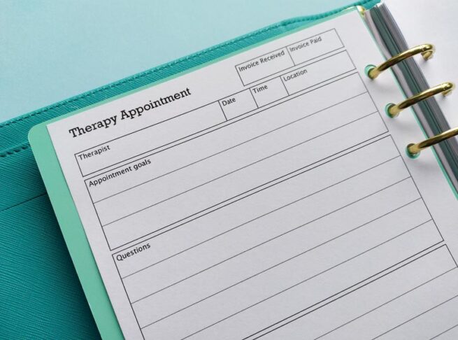 Therapy Appointment Printable Insert