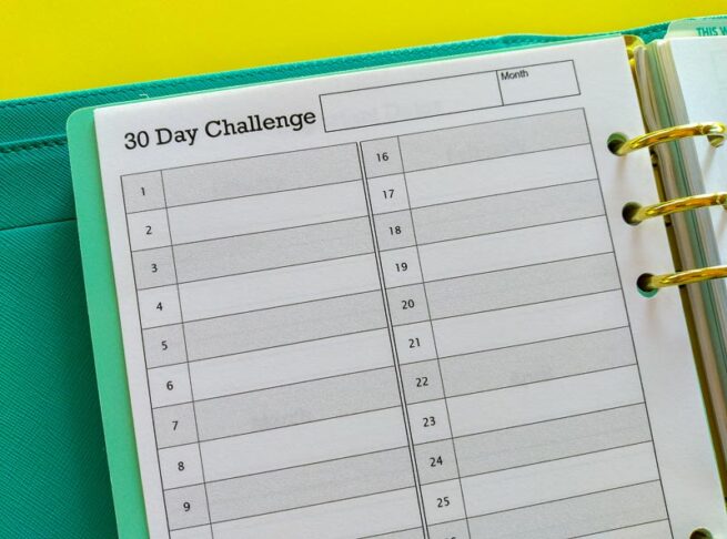30 day challenge Insert