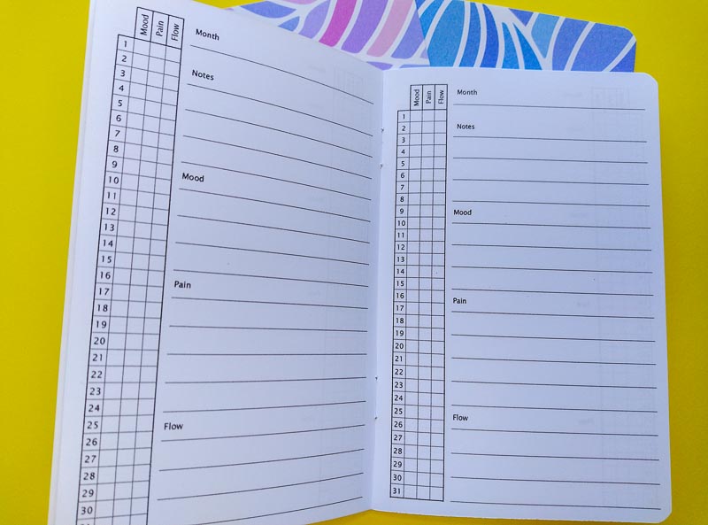 Period tracker notebook