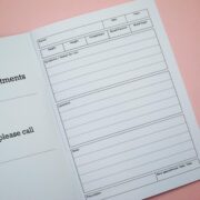 Close up of Doctor Appointment page layout