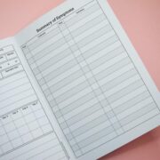 Summary page closeup in Symptom Tracker Notebook