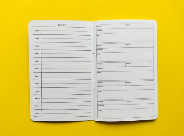 Online Account Password Tracker Notebook