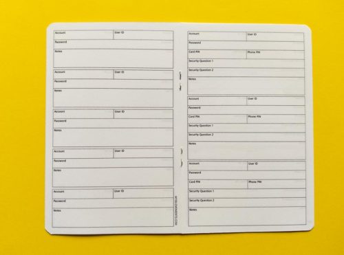Password Tracker Notebook