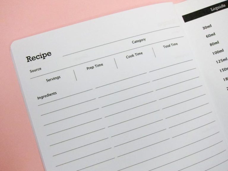 Recipe Notebook • My Idle Moments