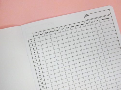Sleep tracker notebook