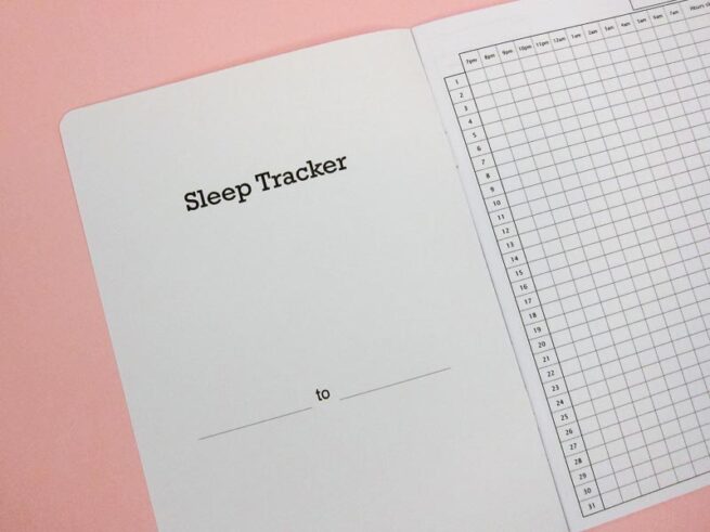 sleep tracker month to a page