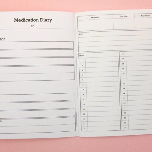 Medication Diary Notebook