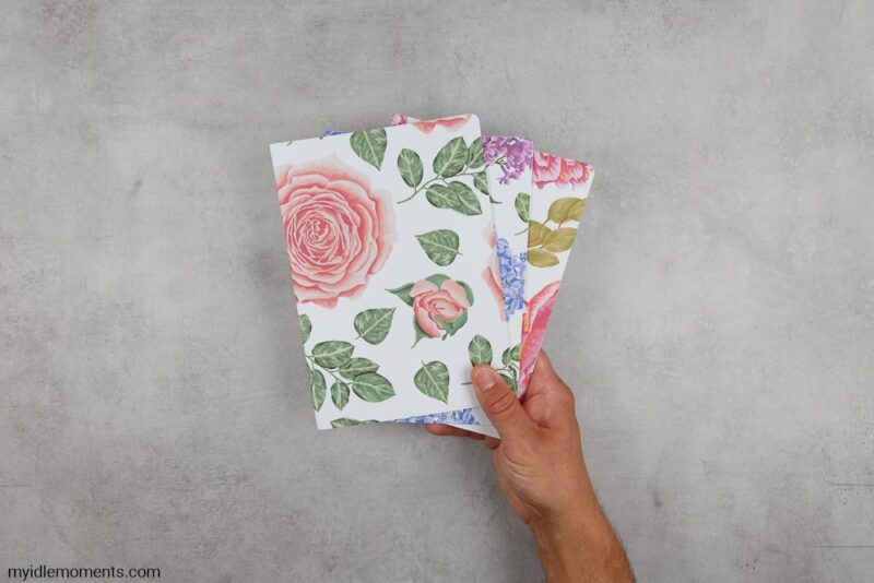 Floral Print Cover Notebooks