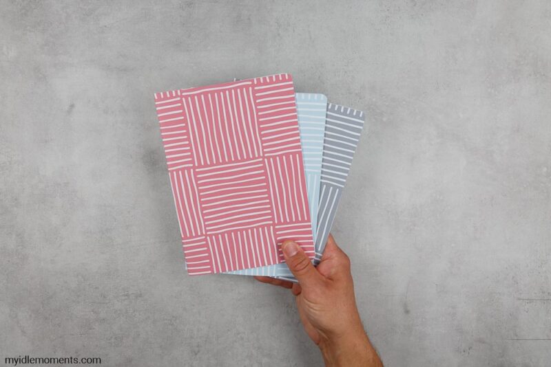 Line pattern cover notebooks