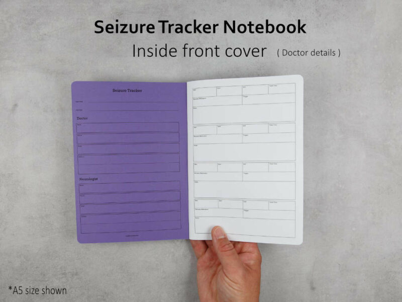 Seizure tracker notebook Inside Front Cover