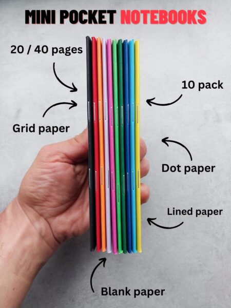 Mini Notebooks - 10 pack