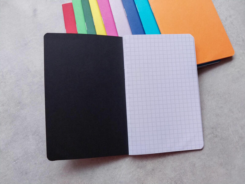 mini notebook with grid paper