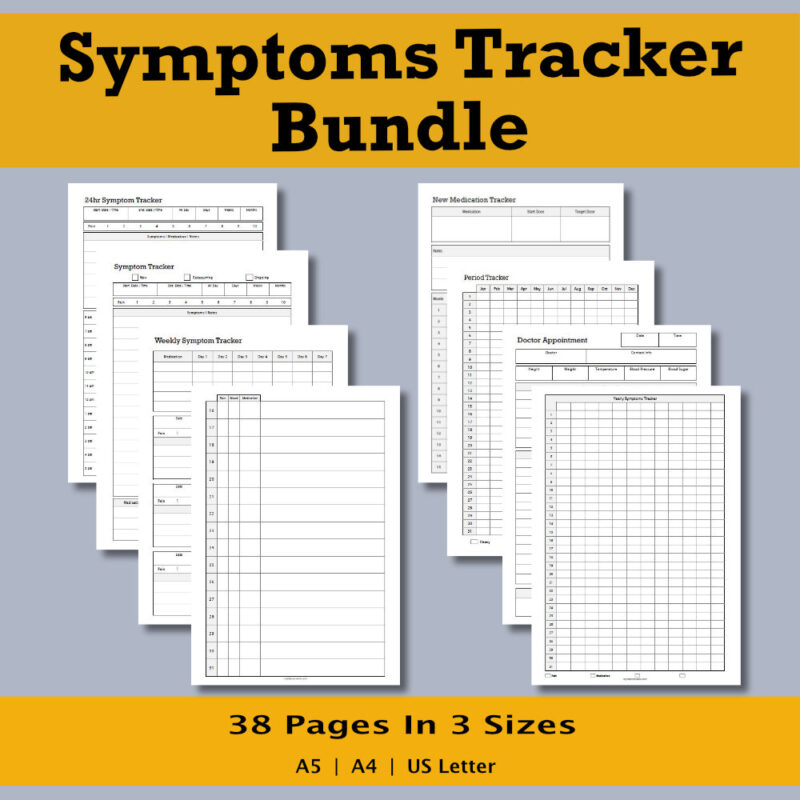 Symptoms tracker bundle