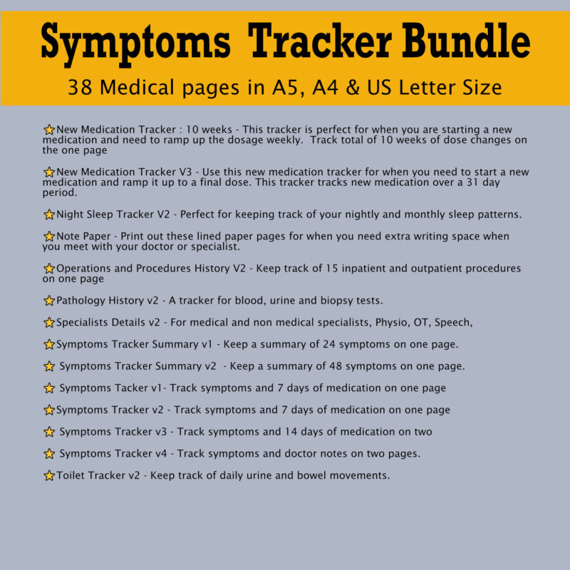 Symptoms tracker bundle pages 2