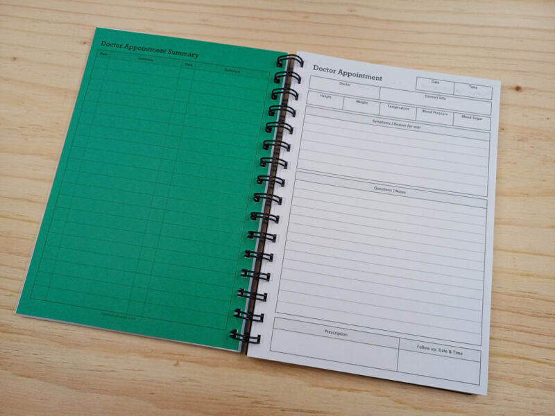Coil bound A5 Medical Planner