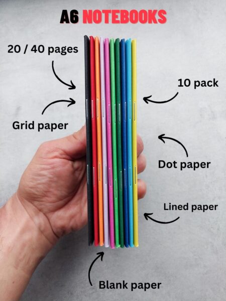 A6 Notebooks - 10 pack