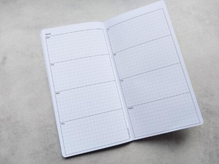 Undated Weekly Calendar Notebook with Notes