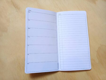 Undated Weekly Calendar Notebook with To Do List